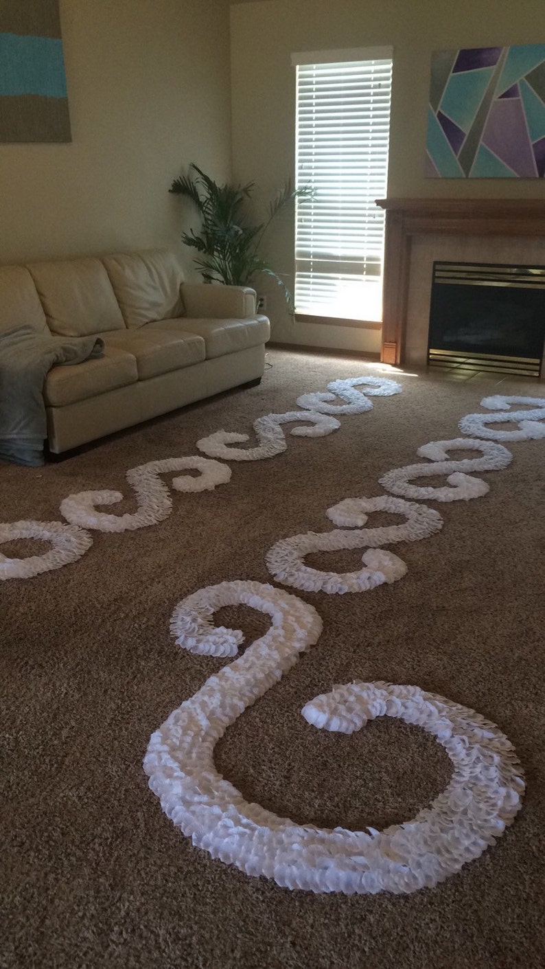Rose Flower Petal Wedding Aisle Runner Aisle Liner Shapes Etsy