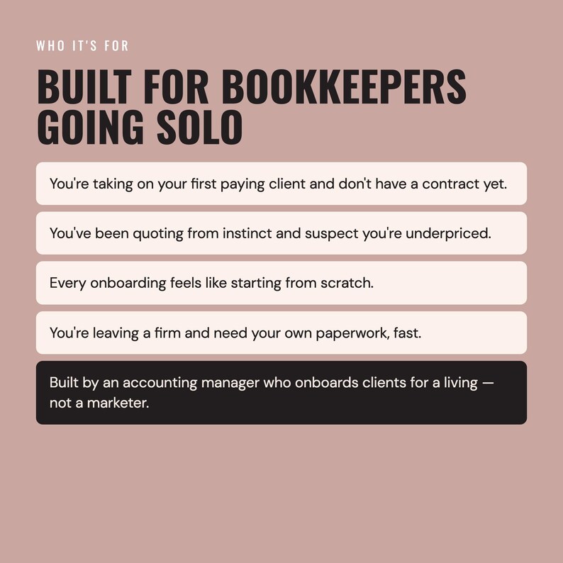 New Bookkeeper Starter Bundle | Pricing Guide, Client Contract ...