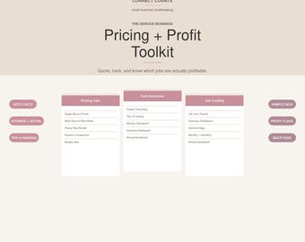 Service Business Pricing Profit Toolkit | Job Costing Calculator (Digital Download)