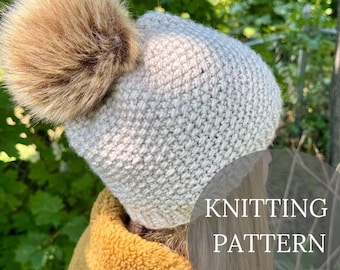 Cable Knit Beanie Knitting Pattern - Etsy