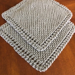 Hand Knitted cotton dish cloths, wash cloths, home gifts, home and living, kitchen essentials, dishcloth set, wash cloth set