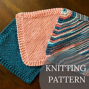 PATTERN | Durable Knit Dish Cloth Pattern, Washcloth Pattern, Knit Wash Cloth Pattern, Beginner Knitting Pattern, Digital Download