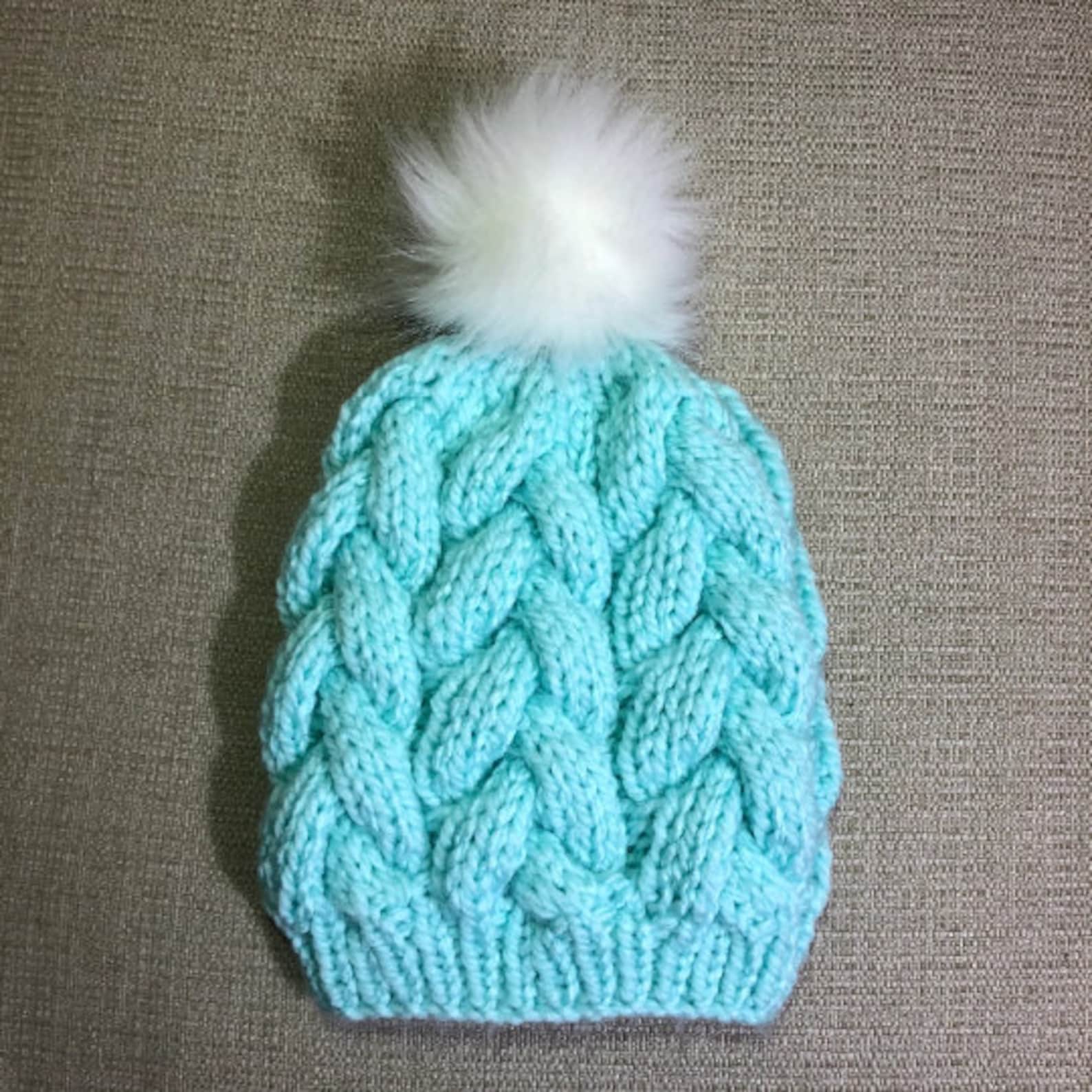 Cable Knit Beanie Knitting Pattern - Etsy