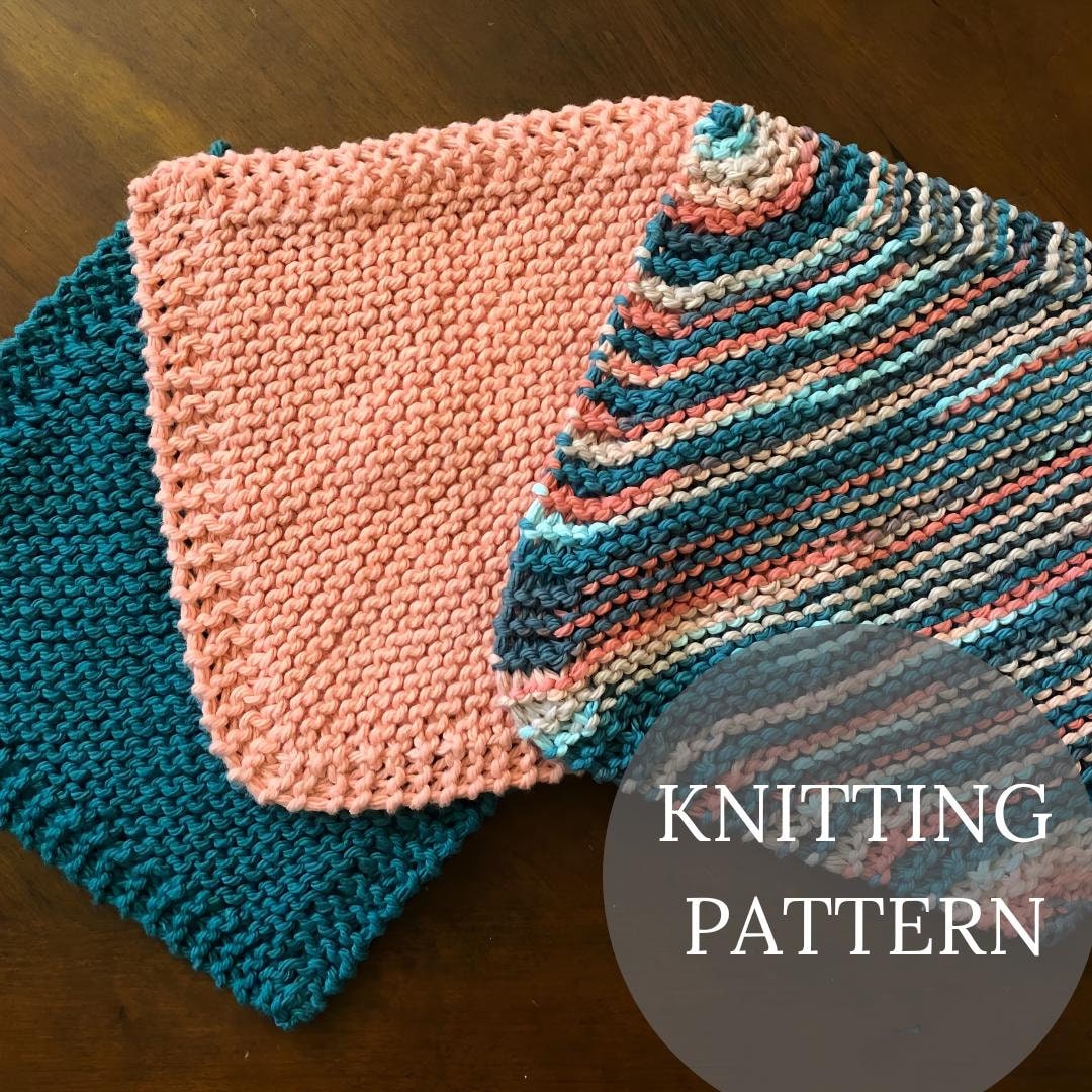 Free Simple Dishtowel Dishcloth Knitting Pattern • Craftdrawer
