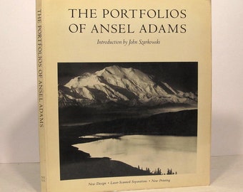 SIGNED - The Portfolios of Ansel Adams - by Ansel Adams - Published by New York Graphic Society, Boston. Soft Cover - 1981