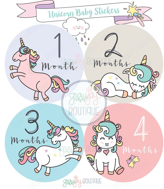 Bestseller Lovely Unicorn ONE 1 Sticker Sheet Template 