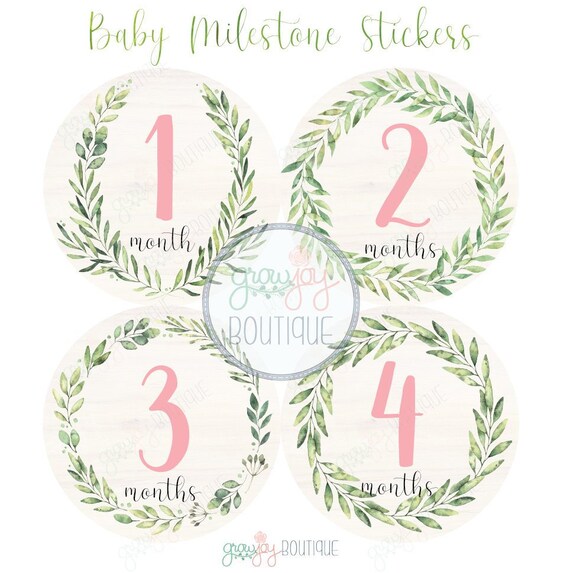 Deja Bebe Nina Mes Pegatinas Numeros De Coral Rosa Follaje Etsy Mexico Deja Bebe Nina Mes Pegatinas Numeros De Coral Rosa Follaje Etsy Mexico