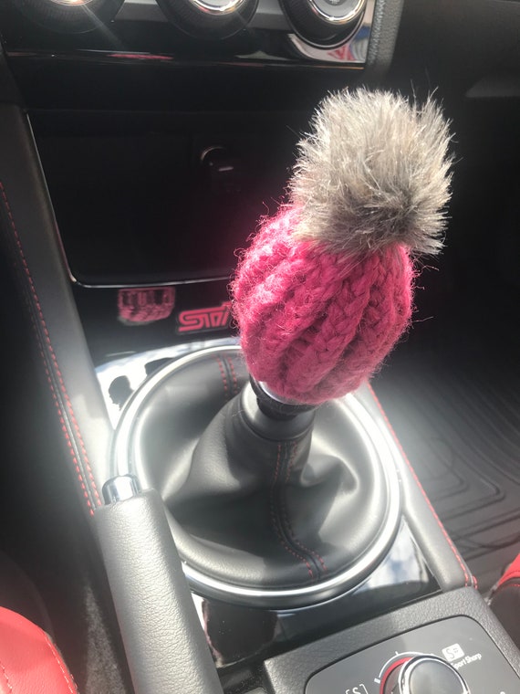shift knob beanie Shift knob cover Strawberry shift knob cozy handmade