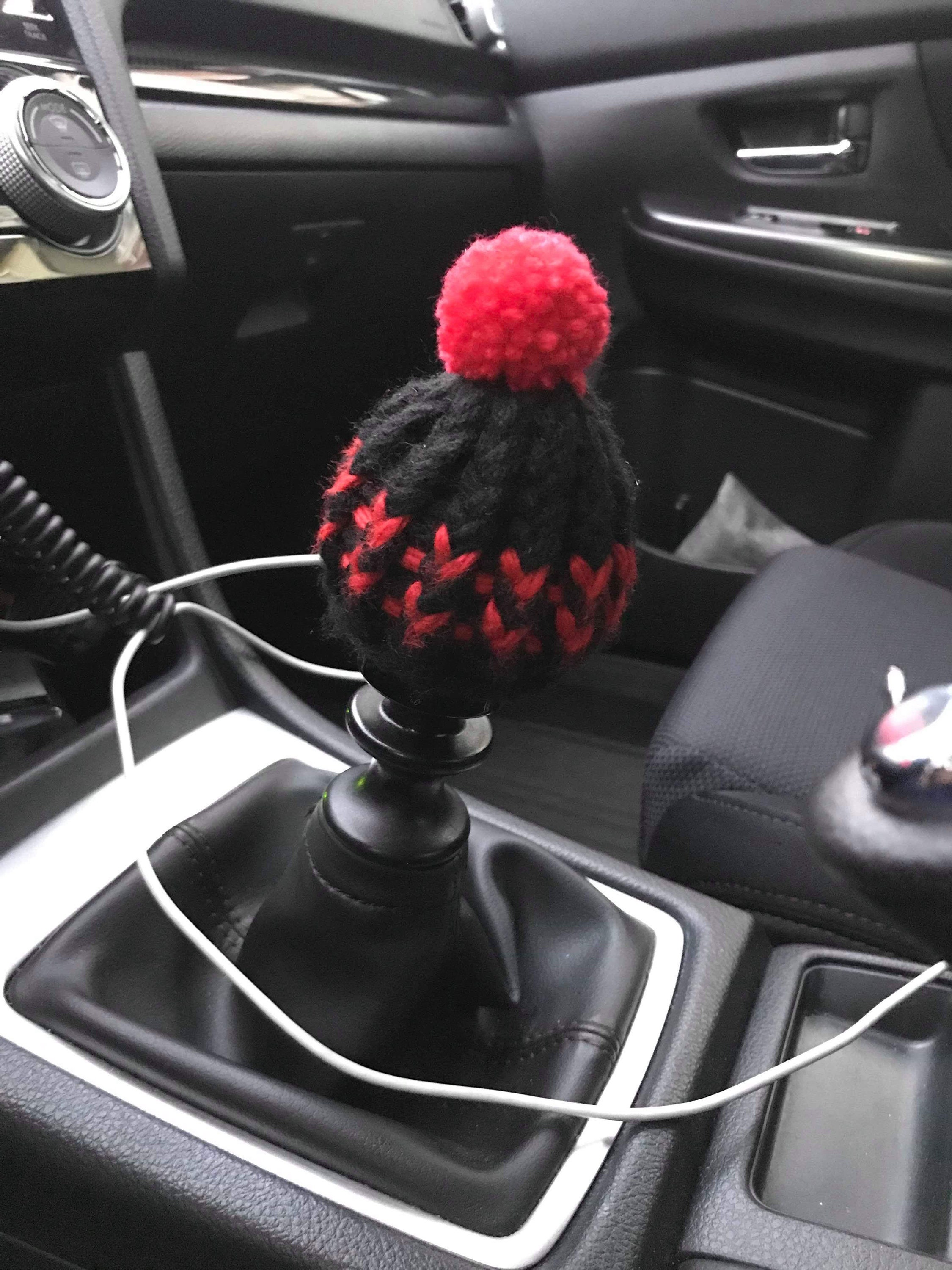 shift knob beanie Shift knob cover Strawberry shift knob cozy handmade