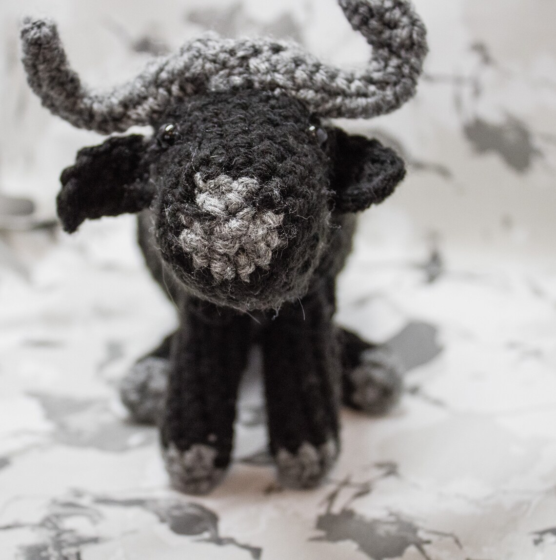 Crocheted Water Buffalo Hand Crafted Stuffed Plush Toy Etsy