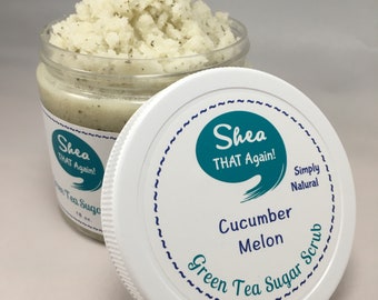 Green Tea Sugar Scrub by Shea THAT Again! ~~ Simply Natural ~~ 18 oz. net weight