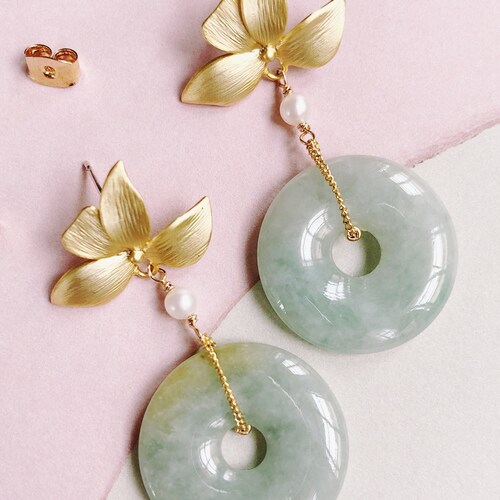 Jade Flora Earrings main image 0