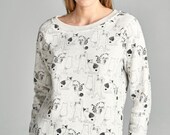 Super Soft Cat Printed Fleece Lined Sweatshirts