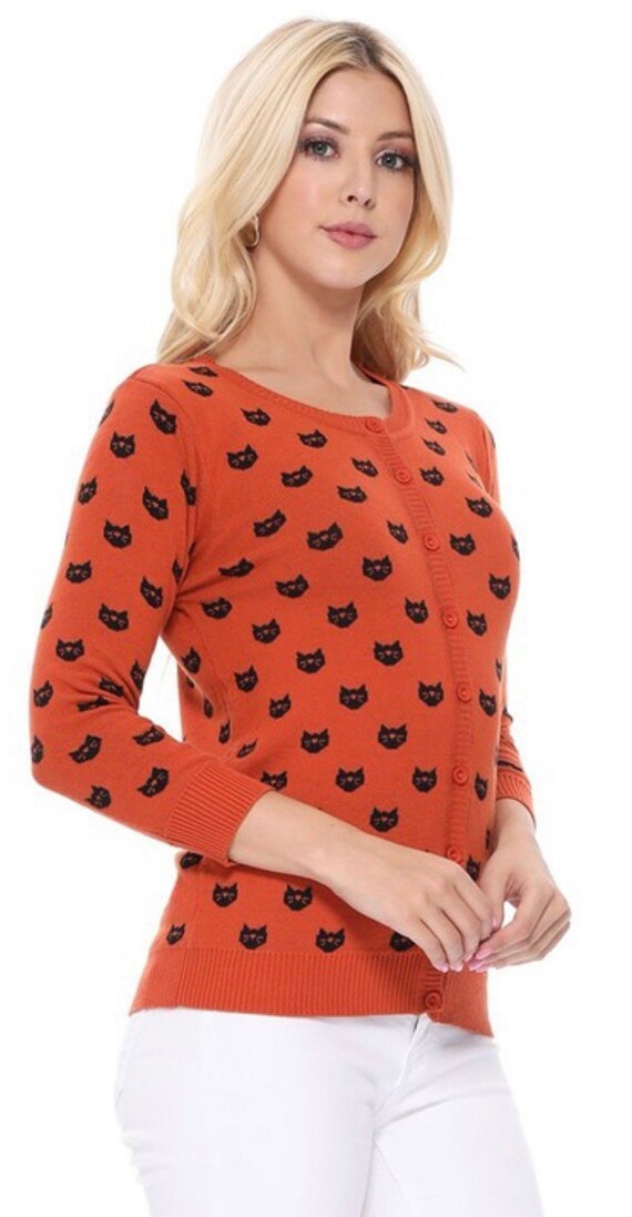 pumpkin orange cardigan