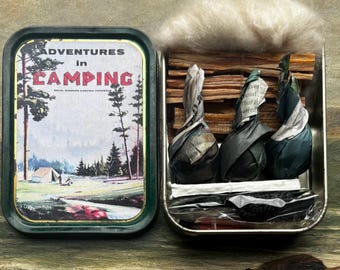 Vintage Tin Campfire Starter Kit: 1960s Adventure Scouts Fire school Book Cover