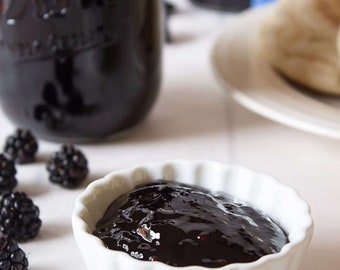 Mermelada FRESCA de moras sin semillas hecha en casa y otras mermeladas de bayas sin semillas, totalmente naturales, ideales para regalos