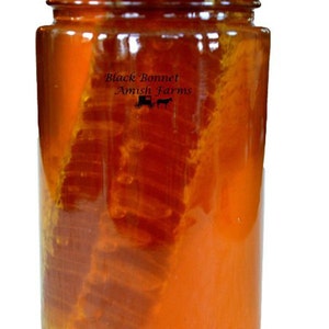 100% Pure Raw Chunk Honey Comb in Jar of Raw Honey 1 lb. image 2