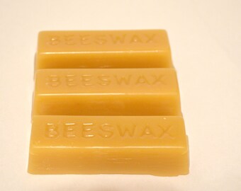 100% Pure Natural Beeswax Blocks - 3 one ounce blocks- great for crafters, Bakers, People want to make natural products and many more