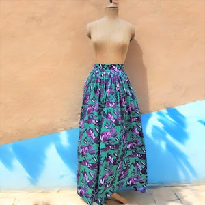 maxi skirt/cute skirt for summers/gathered long skirt/green maxi skirt/long length skirt/skirt with pockets/summer clothes/resort wear