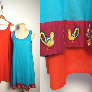 vestido de túnica, vestido de bordado, vestido indio, desgaste del centro turístico, banjara, kurta india, bordado indio
