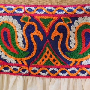 Embroidered Bohemian Cotton Tunic Dress with Ruffle Sleeves image 8