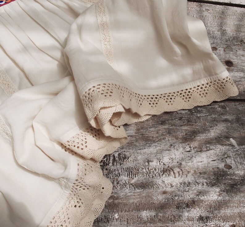 Embroidered Bohemian Cotton Tunic Dress with Ruffle Sleeves image 9