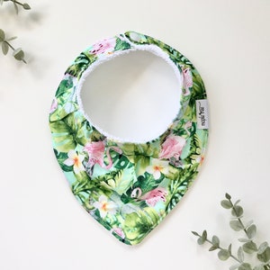 Bandana Bib, Dribble Bib, Baby Neutral Bib- Tropical