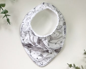 Bandana Bib, Dribble Bib, Baby Neutral Bib- Seals