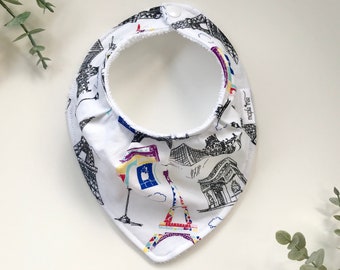 Bandana Bib, Dribble Bib, Baby Bib- Paris
