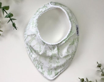 Bandana Bib, Dribble Bib, Baby Neutral Bib- Foliage