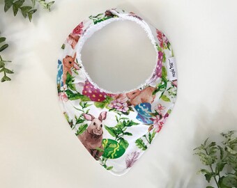 Easter Bandana Bib, Dribble Bib, Baby Neutral Bib- Easter Bunny & Eggs