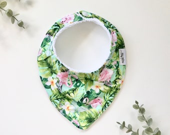 Bandana Bib, Dribble Bib, Baby Neutral Bib- Tropical