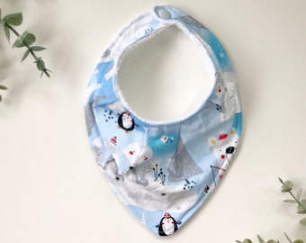Christmas Bandana Bib, Dribble Bib, Baby Neutral Bib- Christmas Friends