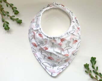 Bandana Bib, Dribble Bib, Baby Bib- Forest Mushrooms