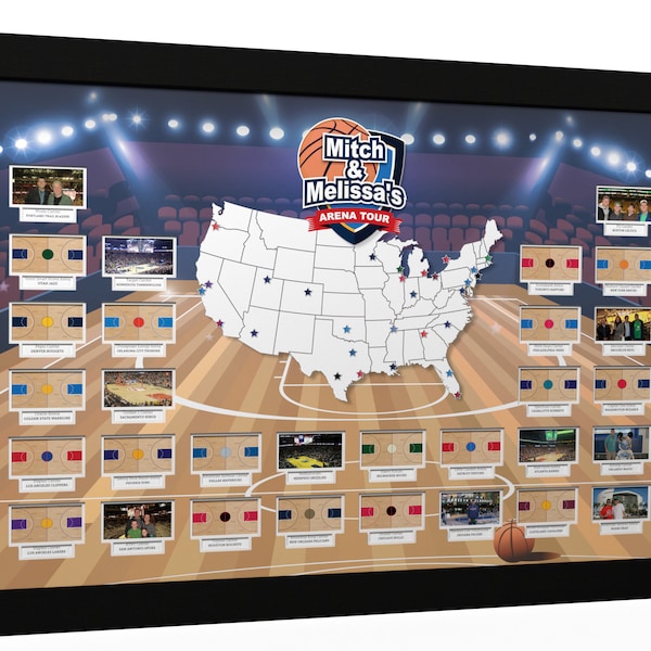 Basketball Arena Photo Map - Includes free personalization!