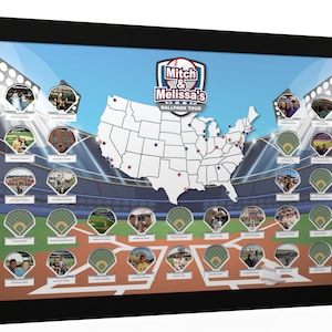 Personalized Ballparks Photo Map