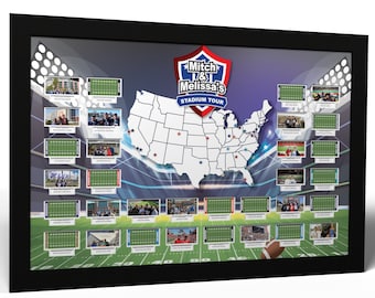 Personalized Football Stadium Photo Map