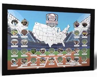 Personalized Ballparks Photo Map