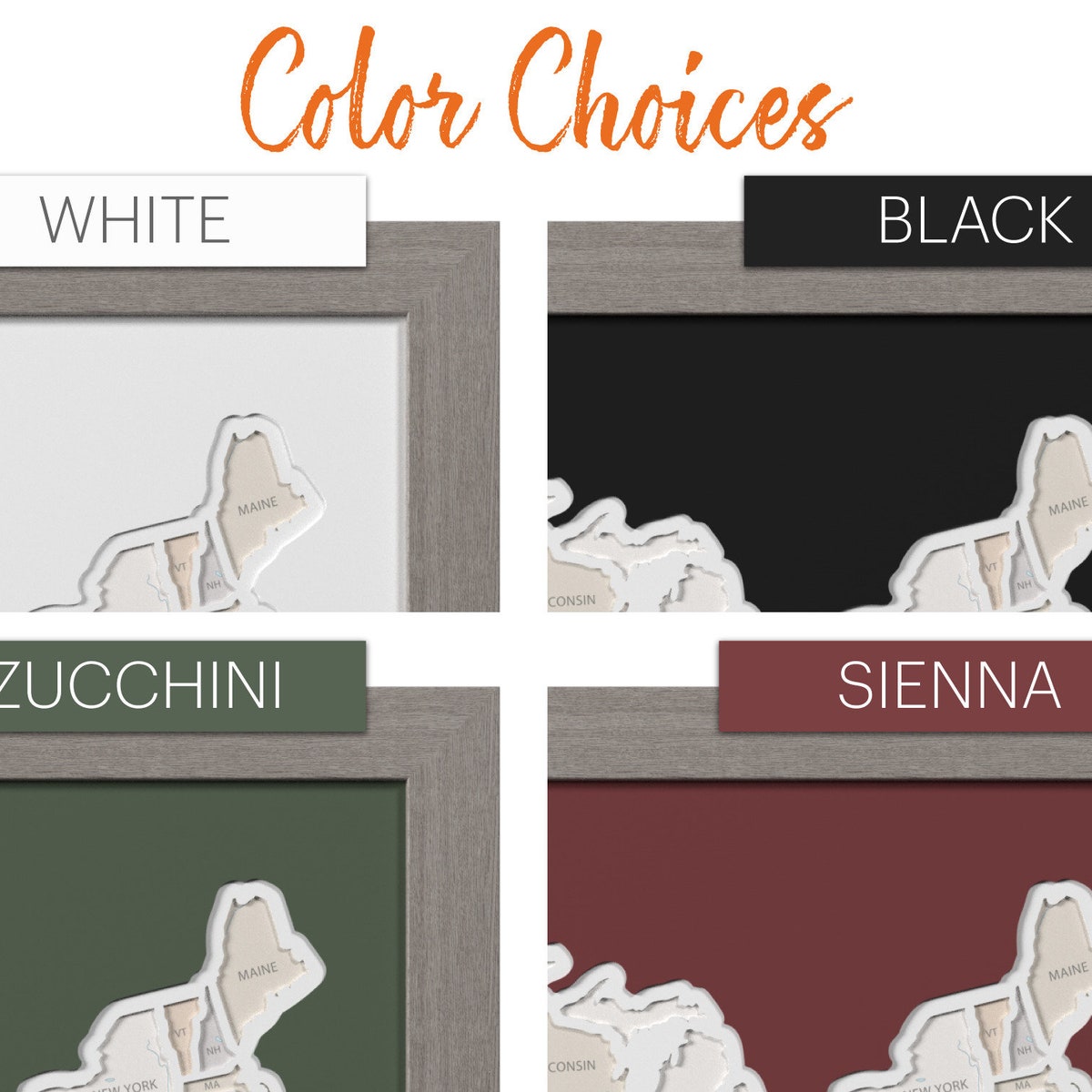 USA Photo Map - 50 States Travel Map Gift