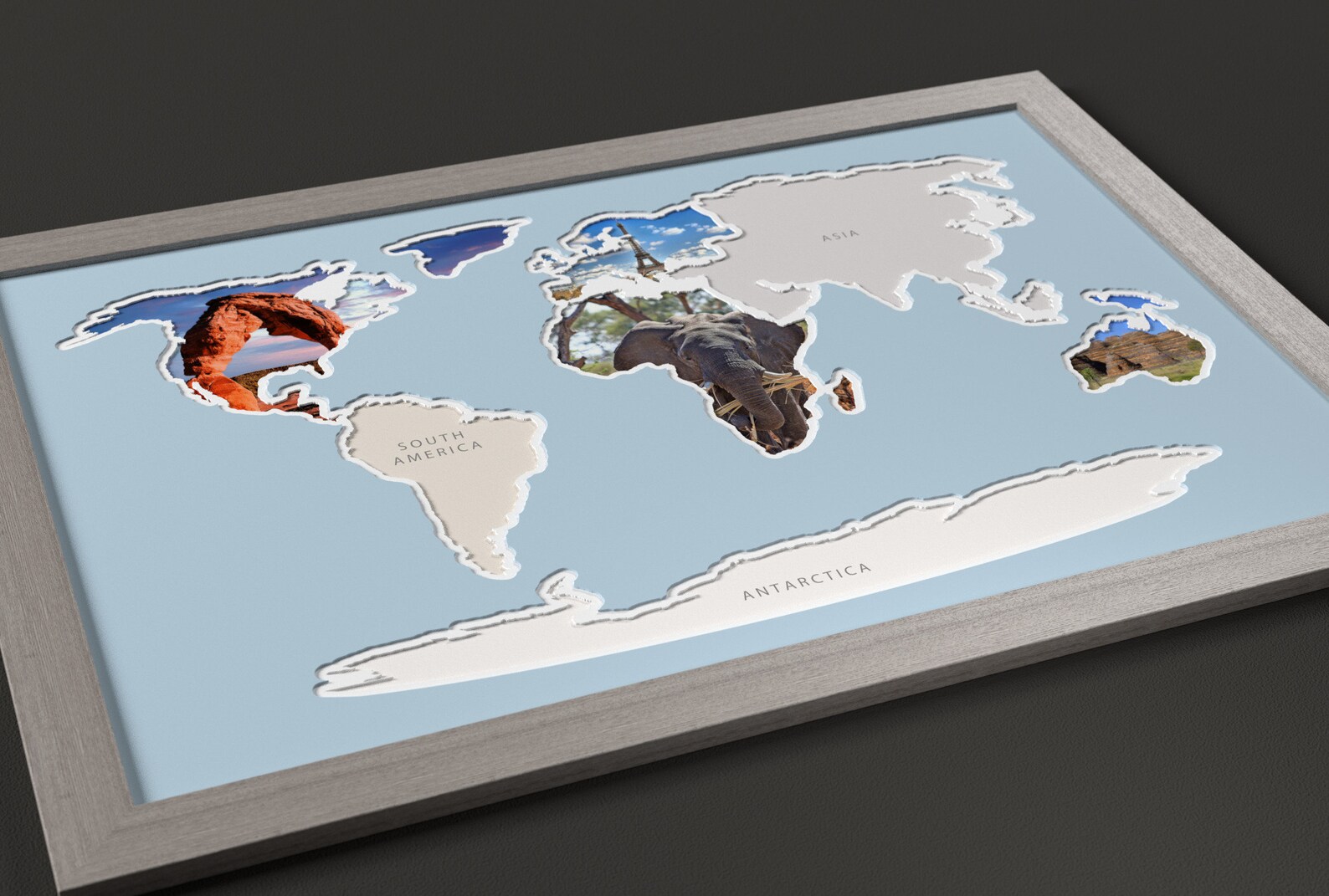 Seven Continents Photo Map - Etsy