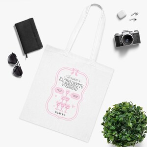Personalized Bachelorette Weekend Tote Bag, Custom Bridal Party Gift, Eco-Friendly Canvas Bag, Wedding Celebration, Fun Party Favor