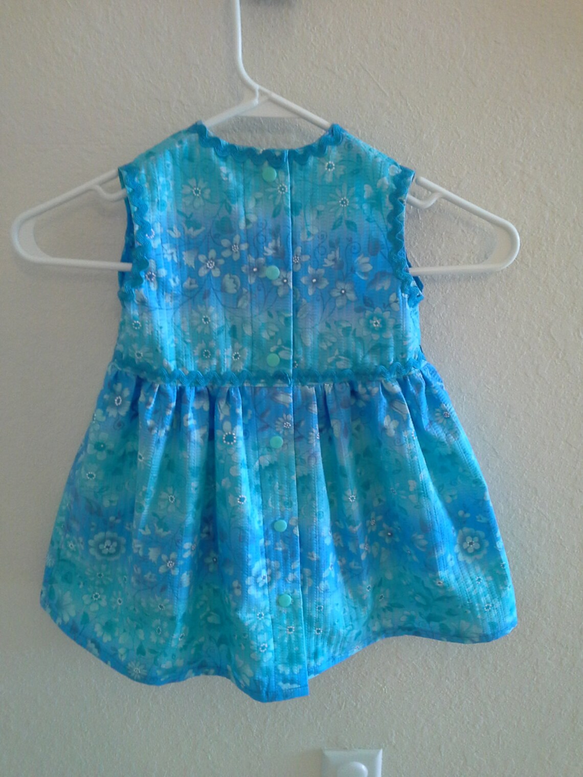 Aqua Seersucker Toddler Dress with matching Bloomers | Etsy