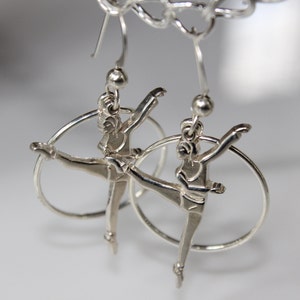 Dance Jewelry, Dance Earrings with Hoop, Dance  Recital Gifts,