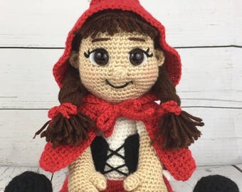 CROCHET PATTERN: Little Red Riding Hood Doll