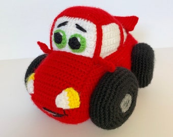 CROCHET PATTERN: Flash the Race Car / Amigurumi / Stuffed Car / Toy Car / Crochet Tutorial