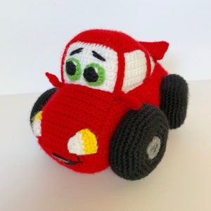 CROCHET PATTERN: Flash the Race Car / Amigurumi / Stuffed Car / Toy Car / Crochet Tutorial image 1