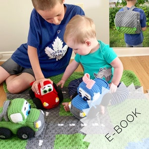 CROCHET PATTERN EBOOK: Vroomies Playset / Amigurumi / Toy Car / Toy Truck / Crochet Toys / Playmat / Crochet image 1