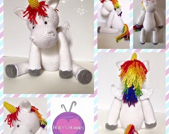 PADRÃO DE CROCHÊ: Starburst o Unicórnio Amigurumi