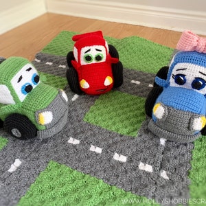 CROCHET PATTERN EBOOK: Vroomies Playset / Amigurumi / Toy Car / Toy Truck / Crochet Toys / Playmat / Crochet image 3