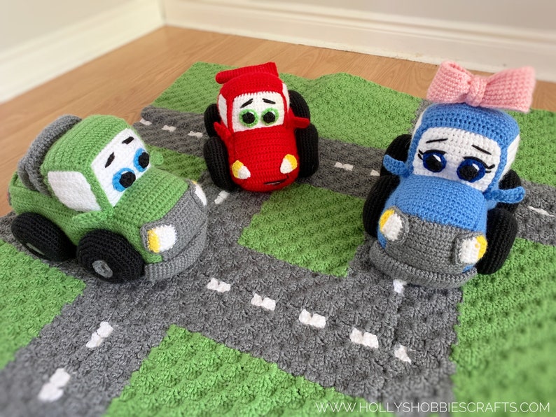 CROCHET PATTERN EBOOK: Vroomies Playset / Amigurumi / Toy Car / Toy Truck / Crochet Toys / Playmat / Crochet image 3